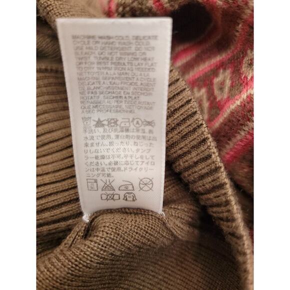 The North Face Sweater Womens SZ Medium Aztec Print 1/4 Zip Wool Blend Outdoor - Picture 13 of 13